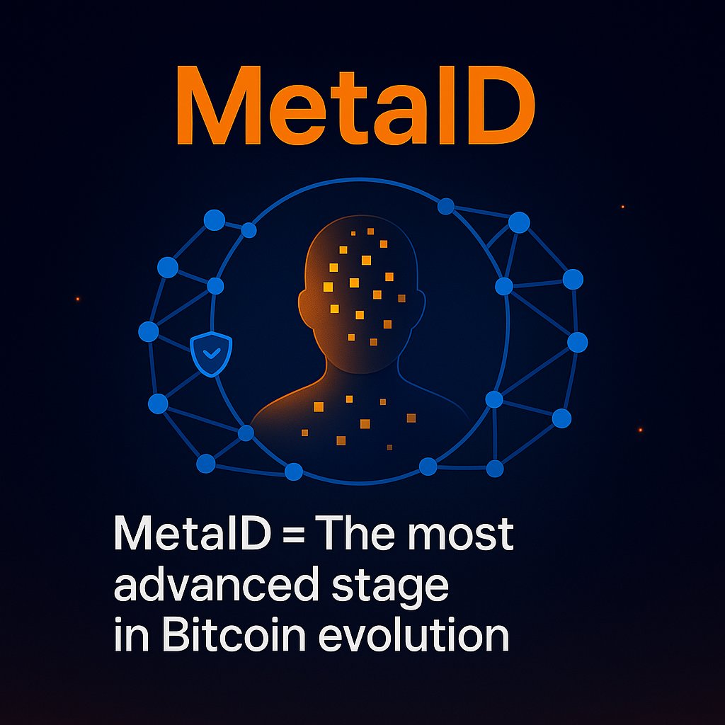 MetaID: Leading Bitcoin Evolution 

Bitcoin doesn’t stop at value transfer.
MetaID brings decentralized identity and true ownership to the UTXO world.

Built for users.
Built for scale.
Built on Bitcoin-native infrastructure

Join idchat.io - The Bitcoin  Telegram
