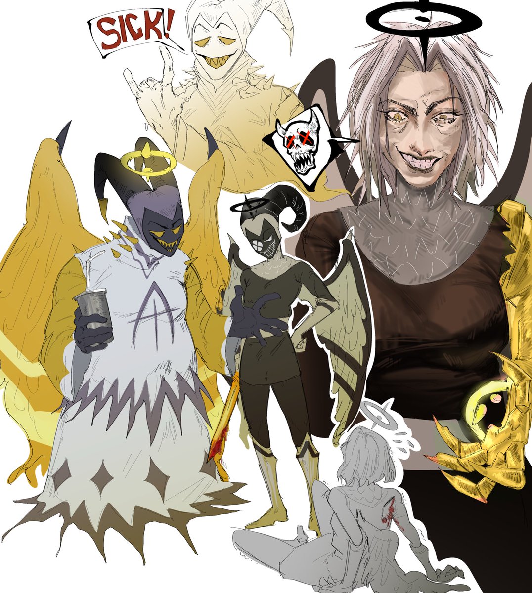 second fav villain pair #HazbinHotel #guitarspear #HazbinHotelLute