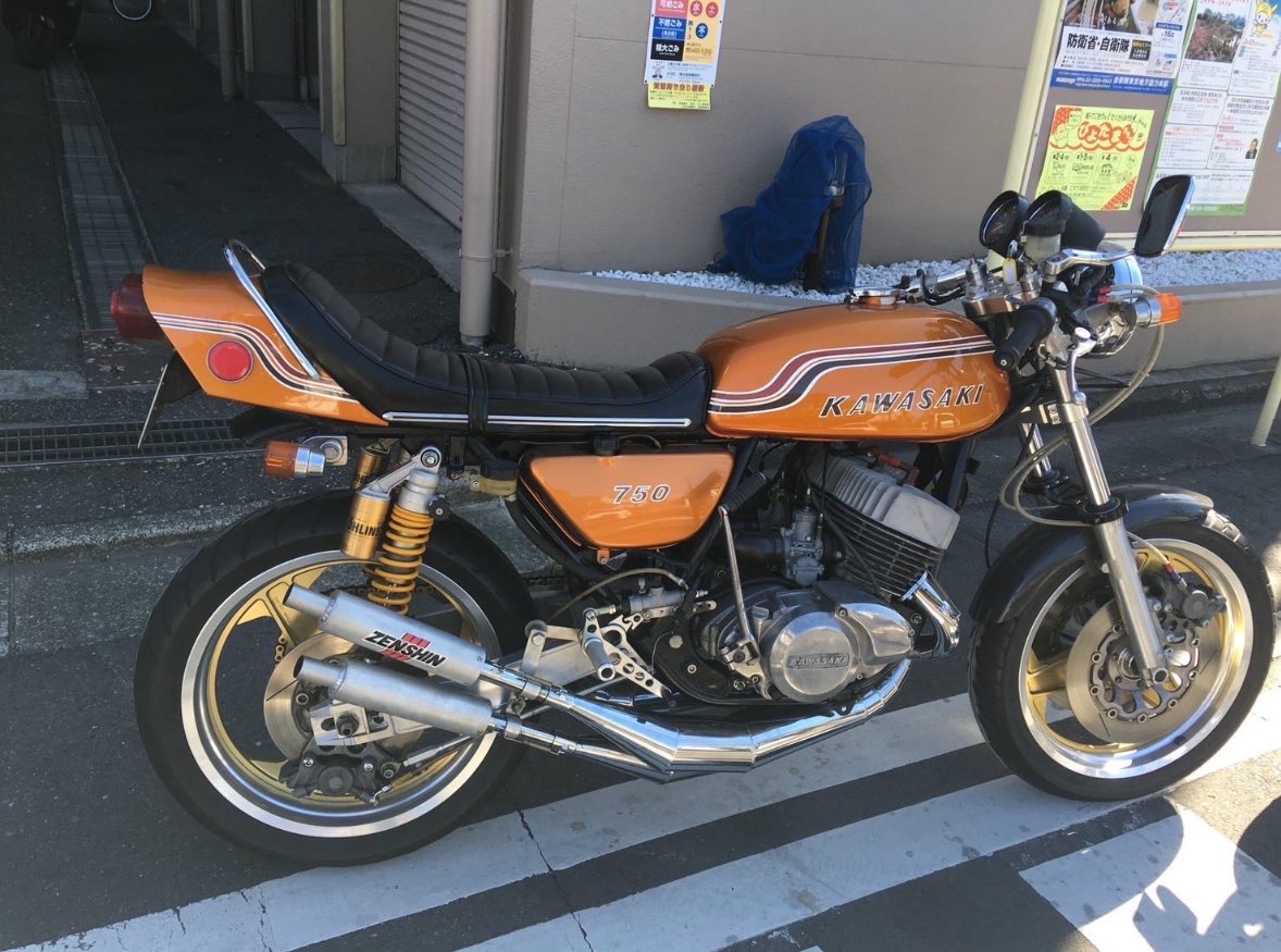 盗難バイクの拡散依頼があったので。 12月16日の朝に750のマッハが盗