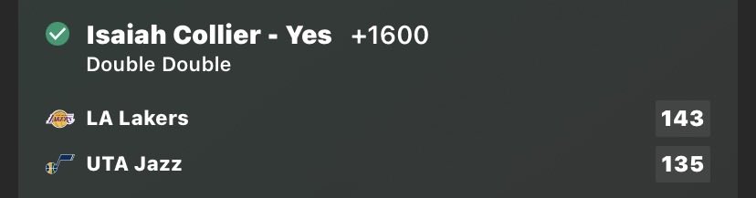 _G5ive's tweet image. 1 assist away from a +11200 with Jalen Johnson ending with 9 assists.