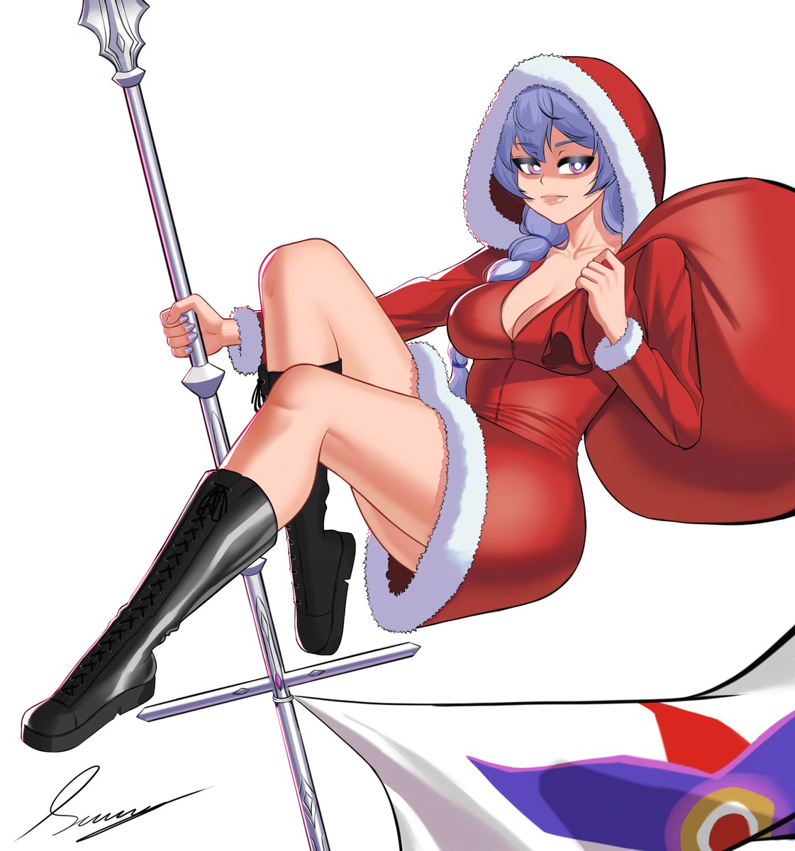 OC in a Christmas outfit commission #animeartist