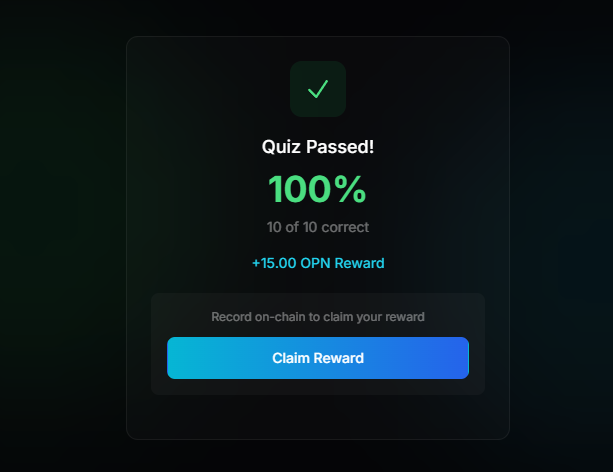 New <a href="/IOPn_io/">IOPn</a> Learn is Live — Earn Free 15 OPN Tokens! 🔥

✅ Take the quiz here: learn.iopn.tech/lessons

Quiz Ans: t.me/arenadiscussio…