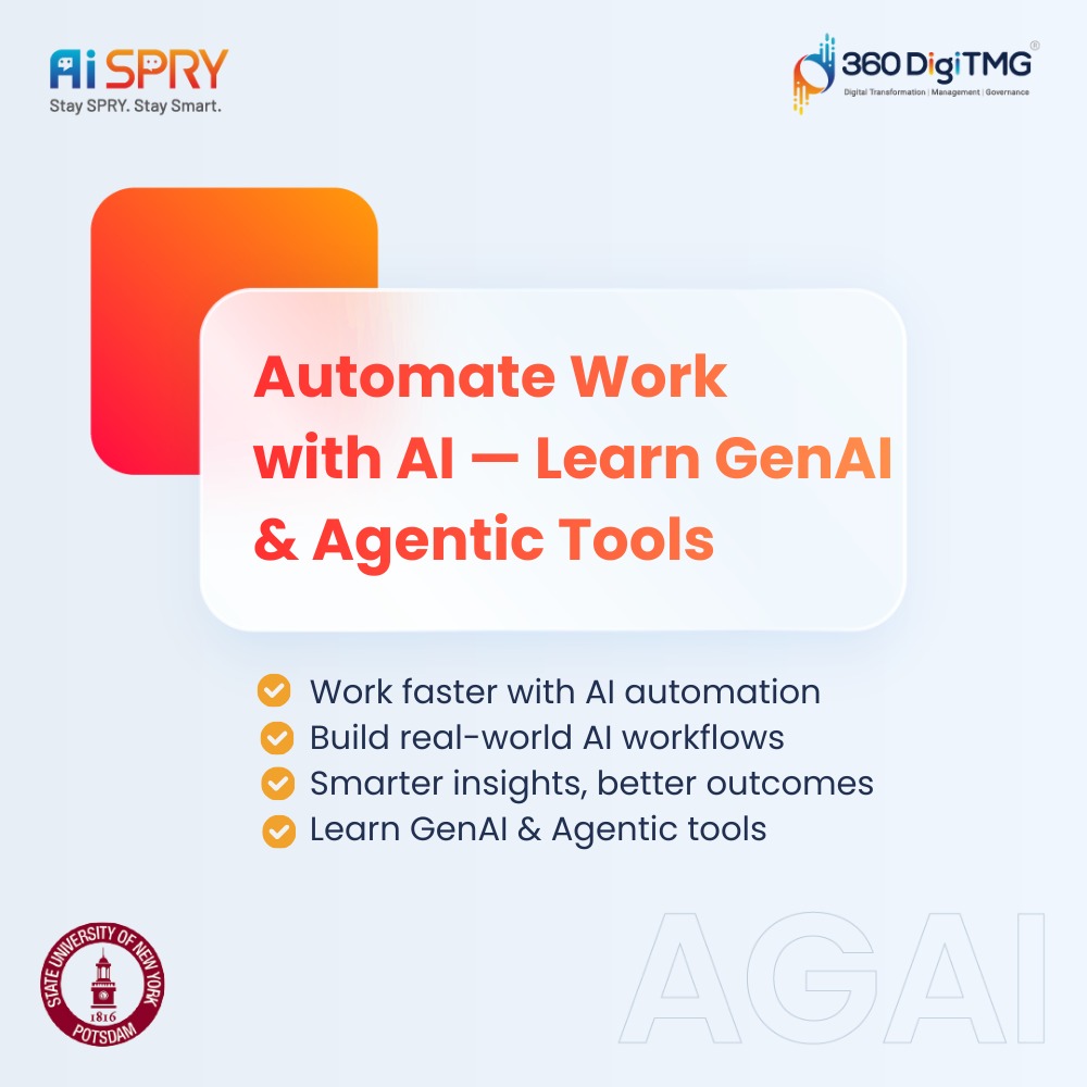 360digitmg's tweet image. Automate work with AI 🚀

Eliminate repetitive tasks, streamline workflows &amp;amp; make smarter decisions using GenAI &amp;amp; Agentic tools—no complex coding, just real-world automation.

🔗 ai.360digitmg.com/agai-applied-g…

#GenAI #AIAtWork #Automation #AIWorkflows #UpskillWithAI #360DigiTMG