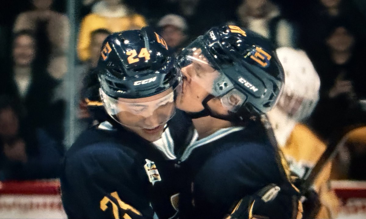 I just know a hockey girl on Tumblr got a massive spike in followers after  posting the viral cheek kiss moment kon there and an influx of dms and asks  about who, image size:1200x718