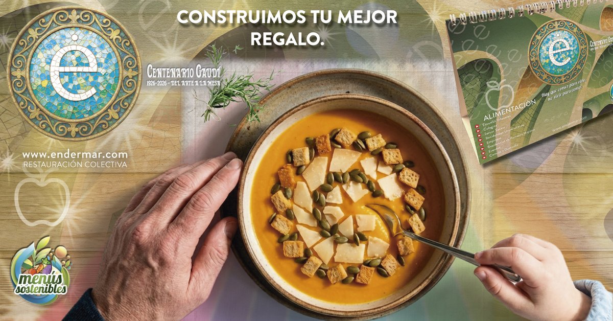 🏗️ EL MEJOR REGALO SE CONSTRUYE
Como en un trencadís de Gaudí, en <a href="/Endermar_/">ENDERMAR</a>  unimos nutrición, sostenibilidad y educación plato a plato.
El mejor regalo no se compra envuelto en papel. 
Se cocina a fuego lento, se educa con el ejemplo y se construye día a día.
🎄 Felices Fiestas
