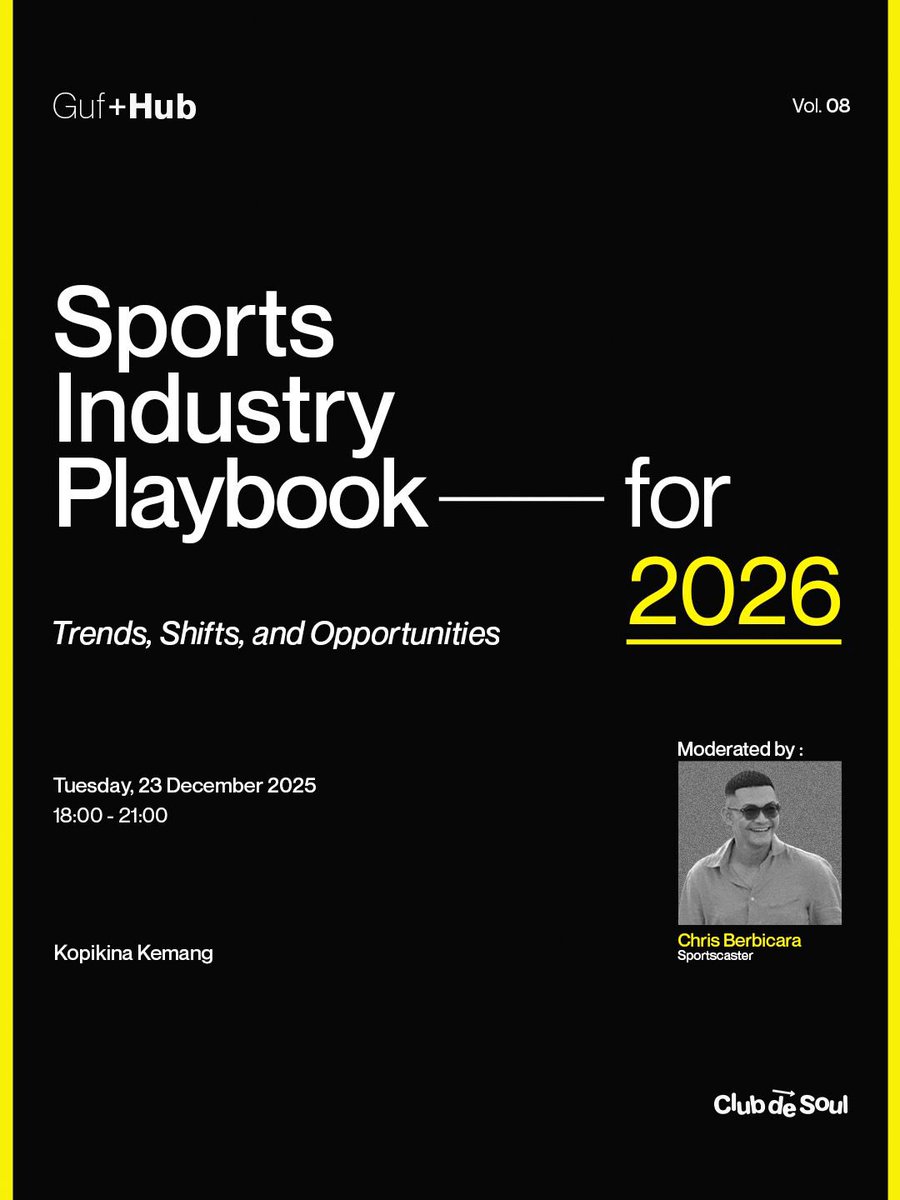 We're hosting the special edition of our biweekly sports industry discussion, Guf+Hub's 2026 Sports Playbook: Trends, Shifts, &amp; Opportunities. 

Register before it's game over! 👇

bit.ly/GufHubVol8