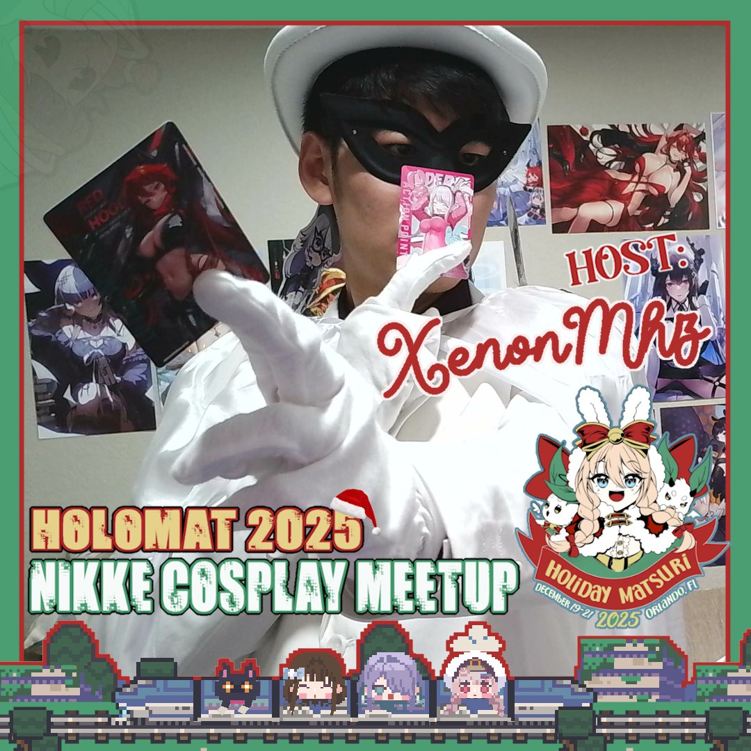 Crowns_Finest's tweet photo. The elusive Phantom Commander cosplayed by @XenonMhz is one of the hosts for the NIKKE Cosplay Meetup at Holiday Matsuri! Be sure to stop by it for amazing pictures with other great cosplayers and NIKKE merch giveaways! 

Date: Friday Dec 19th, 2025
Time: 1-2pm EST
Location: E Lobby Downstairs - Orange County Convention Center

#Nikke #NikkeCosplay #HolMat #NikkeHolMat2025