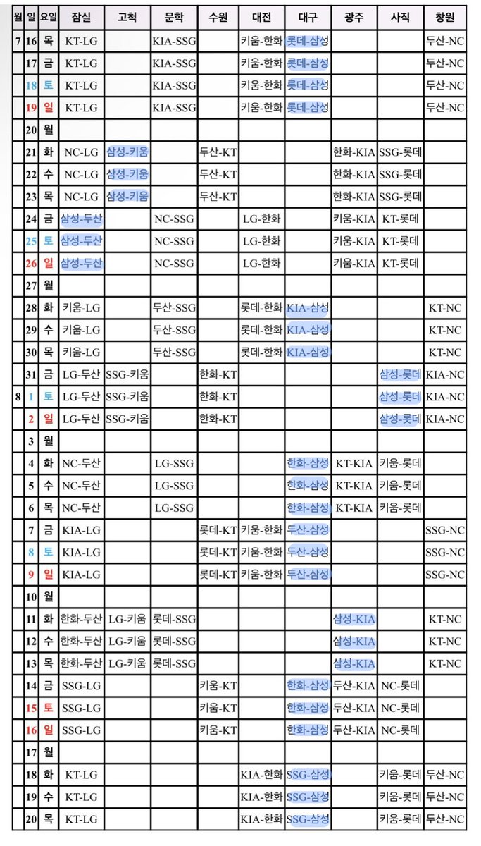 2026 삼성라이온즈 경기 일정