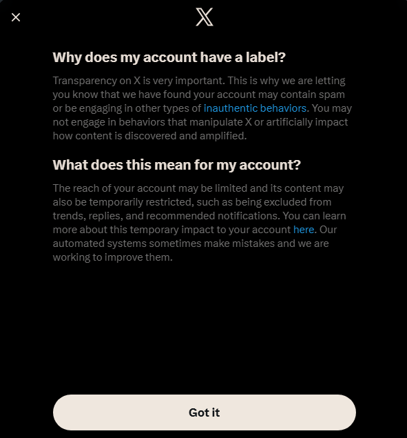 fackoff27445641's tweet photo. apparently 2k impressions is when you're too popular? and x just marks you as spam.  Thanks ElonCuck

Can't do a damn thing on this shithole of a site without getting told "no" and having to change my VPN server every other post and pass a CAPTCHA

What a shitshow

Lynchings pls https://t.co/QbJqYbPVtF
