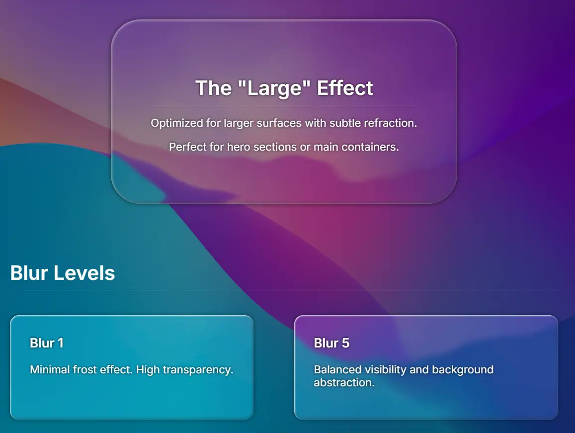 jqueryscript's tweet image. Liquid Glass CSS:  apply Apple-style frosted glass effects with one class.

✓ SVG displacement filters
✓ Dynamic hue tinting on scroll
✓ Zero dependencies

Great for modals, navs, and hero sections.

cssscript.com/glassmorphism-…