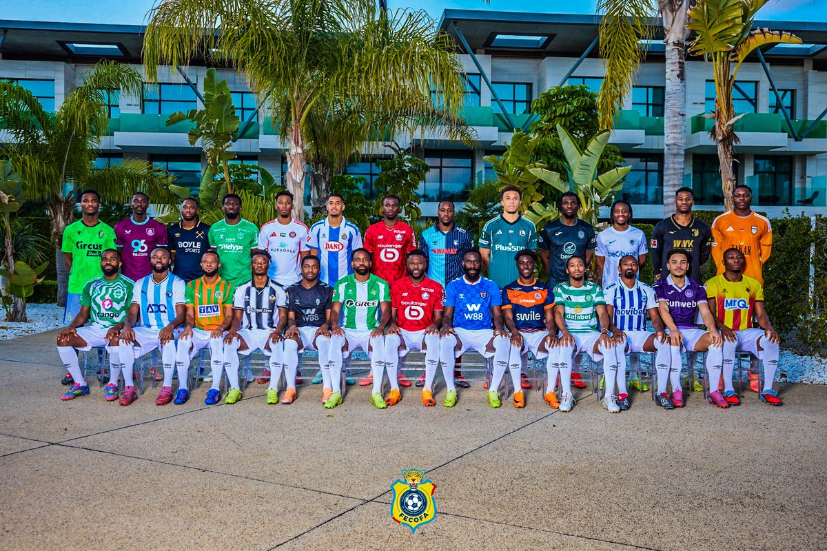 DR Congo’s 🇨🇩 AFCON squad captured in the colors of their club sides.