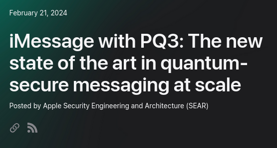 jackalyst's tweet photo. @iBobbyShell @nic_carter @Crypto_Mags Like post-quantum secure TLS, SSH, Facetime/iMessages, iOS,  AWS Payments, Kubernetes, Azure, etc. Either rolled out or being rolled out and with an easier migration path. Seems like everyone is taking it seriously to me and the S&amp;P500 will be fine. https://t.co/LI7pTrgIu2