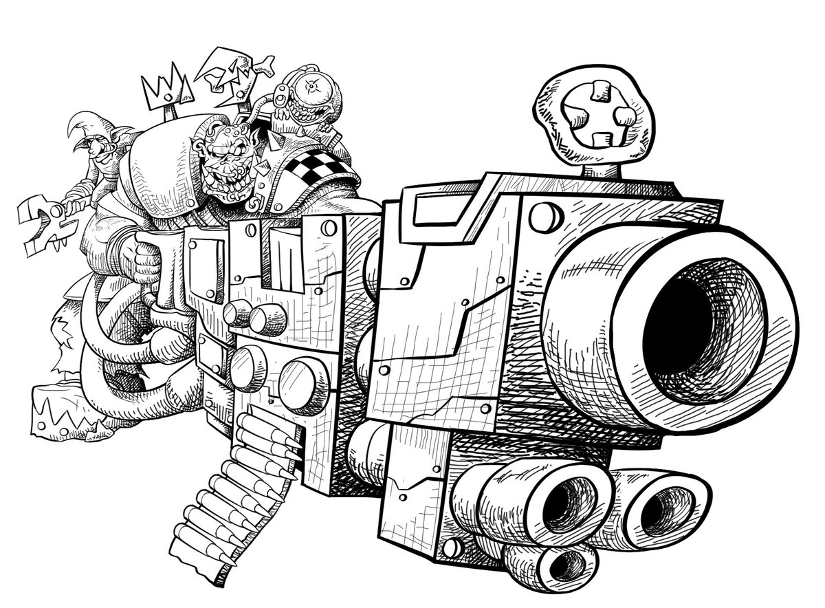 adikkk_lap's tweet image. beeg beeg dakka #warhammer #ork #badmoonz