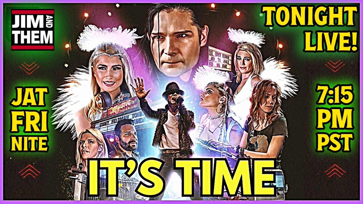 Emich23JATEP's tweet photo. THE TIME HAS COME! Jim and Them will be LIVE Friday night to cover the new Corey Feldman Vs The World documentary! You’re definitely going to want to see THIS! @Octavia_FemAnon @CocoBaunz @MaxxyDLuffy327 @sw4210jc @burner4321
https://t.co/dRTVcrW9s5 https://t.co/E3SZ7S02tg