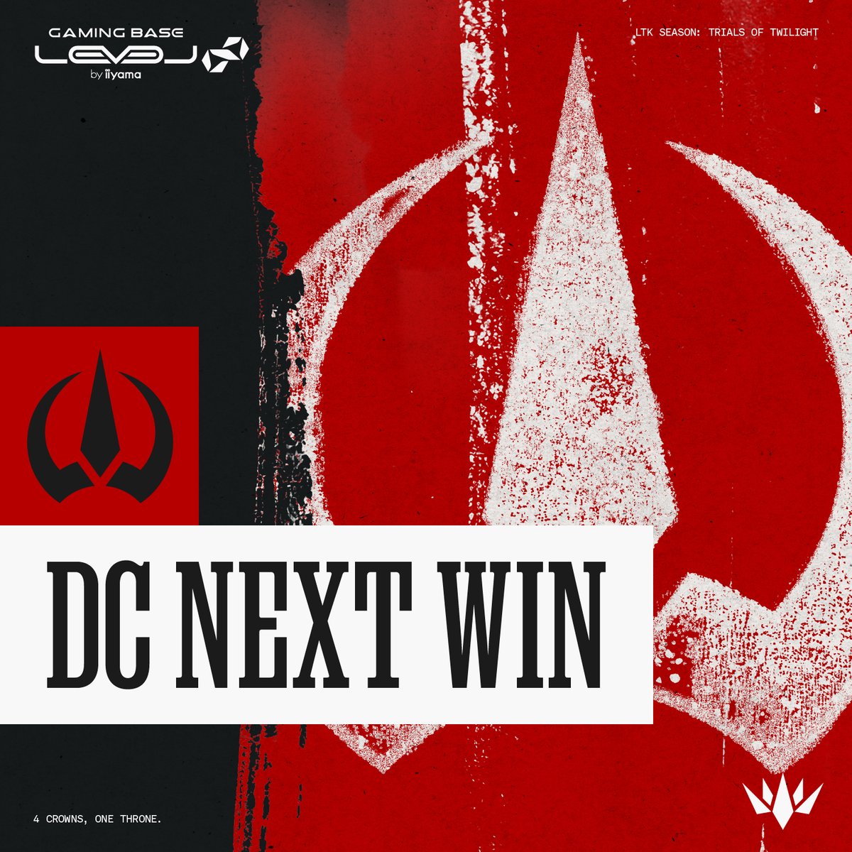 lolthek4sen's tweet photo. ⚡️ #LTK Season: Trials of Twilight Playoffs

Upper Finals Game 1 [BO3]
🟥 #DCWIN

🟥 𝐃𝐂  1 - 0  𝐑𝐑 🟩

🔴 LIVE NOW ON
https://t.co/PWsOdgxn3w
https://t.co/LupG54bQbJ https://t.co/OzdkDt8om1