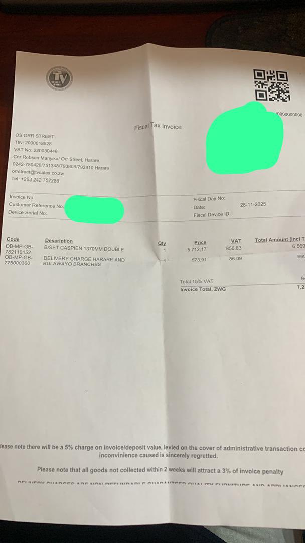 My sister purchased a bed from TV Sales &amp; Home (Orr Street) on 28 November and paid the delivery fee in full. However, up to today, the bed has still not been delivered.

This is very disappointing service from such a big company. What makes it worse is that there has been no