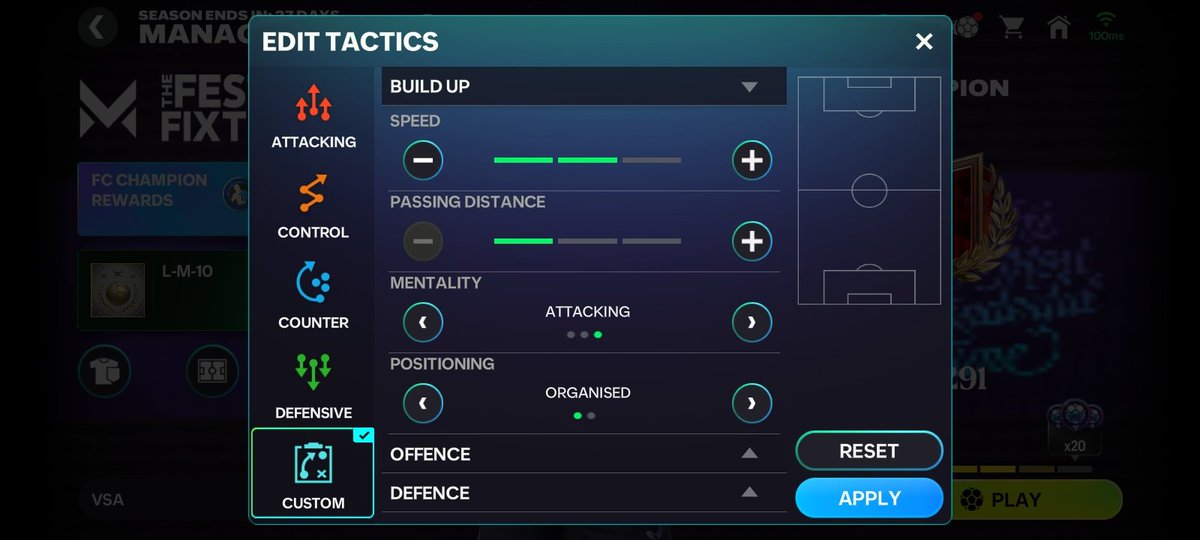 FCMMIZ's tweet photo. Manager Mode Tactis 

Formation 4-2-4 https://t.co/Ndqp7r9xnq