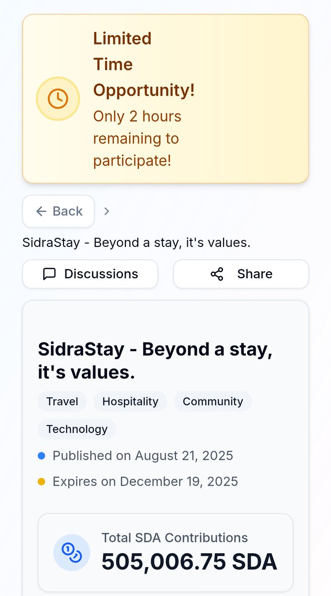 2 hours left! ✨🚀

The world of halal travel is expanding fast, and SidraStay stands at the center of this growth.

It provides a trusted ecosystem for Muslim travelers seeking verified, ethical accommodations.

Backed by the GLN Board and CEO Mohammed Al-Jefairi, the platform