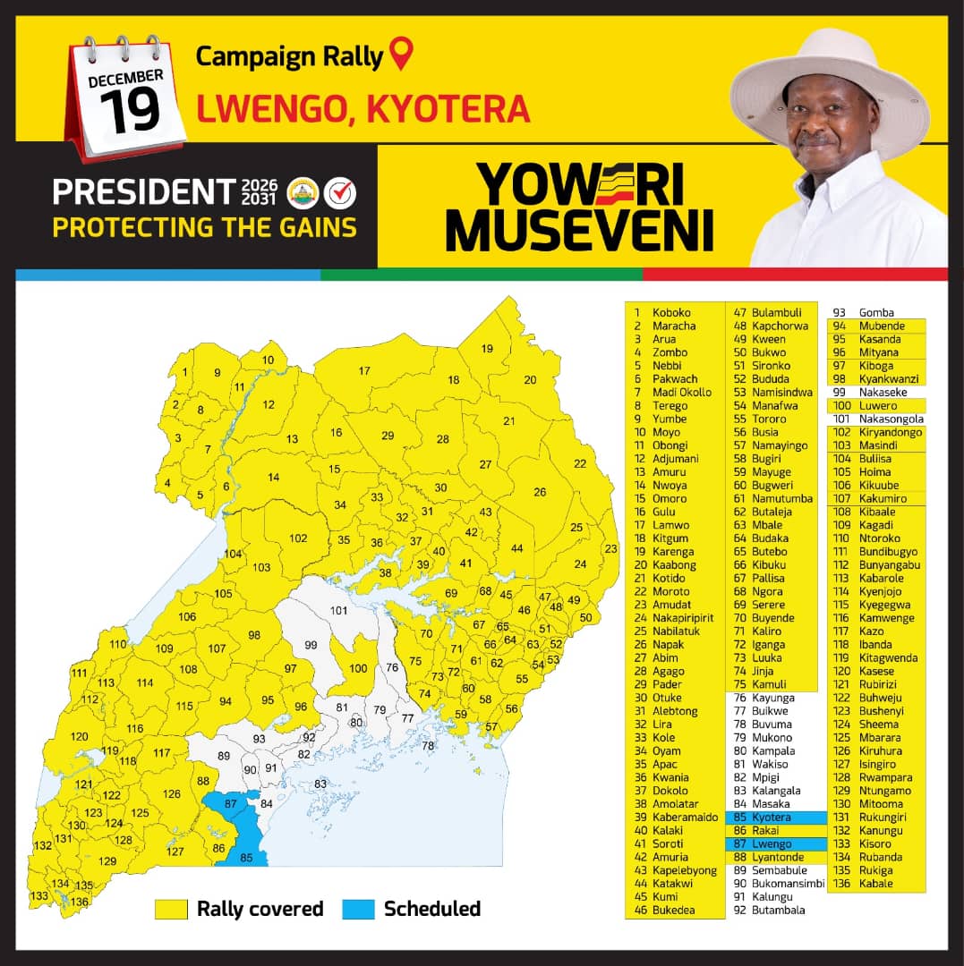 LWENGO DISTRICT FACTSHEET

1. Lwengo has 10 Sub-Counties/Town Councils, 45 Parishes and 438 villages.
 
2. The population of Lwengo is 325,263 according to the census report 2024.
 
3. In the 2021 Presidential Elections, Lwengo had 139,772 registered voters. Out of these, 88,105