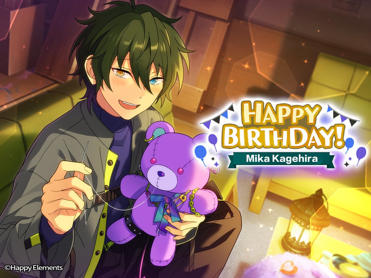 enstarsmusic_EN's tweet photo. 🎉Today is the birthday of Mika Kagehira!

🎂 Happy Birthday to Mika!

🎁Repost &amp;❤️:
2 Producers: 10 DIA Scout Tickets

#EnsembleStarsMusic https://t.co/XbzXe8f0Lo