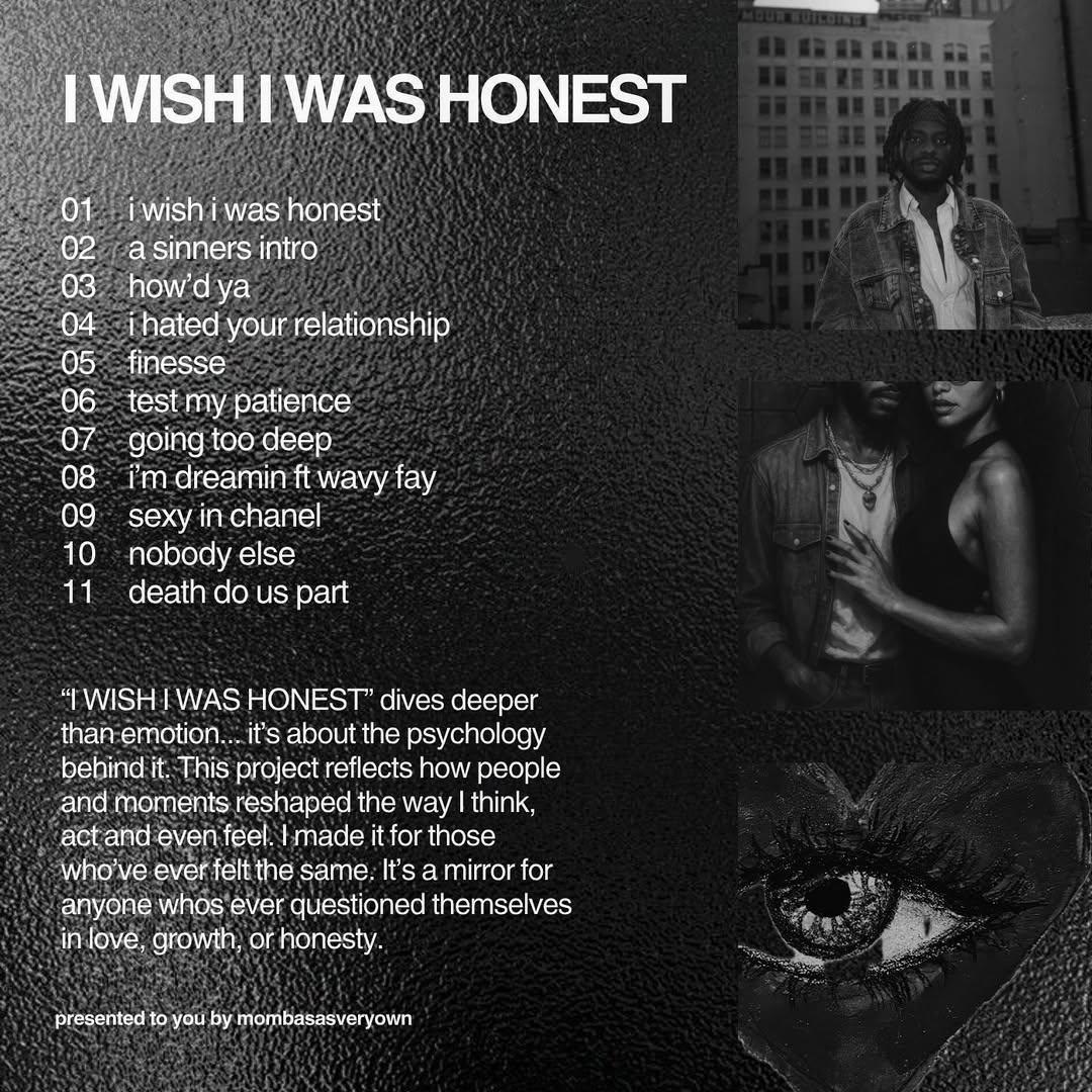 🚨 🆕 Kenyan-born Afro-soul artist Caleb Awiti is back with his latest album, "I Wish I Was Honest."

The album dives deeper than emotion, exploring the psychology behind love and relationships.

<a href="/CalebAwiti/">Caleb Awiti</a>