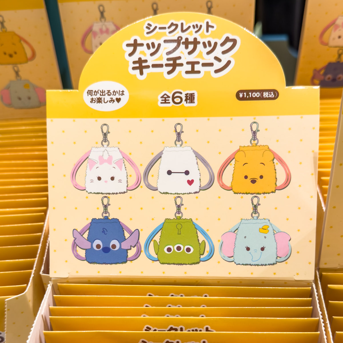 全6種！ ディズニーストア シークレットナップサックキーチェーン 新