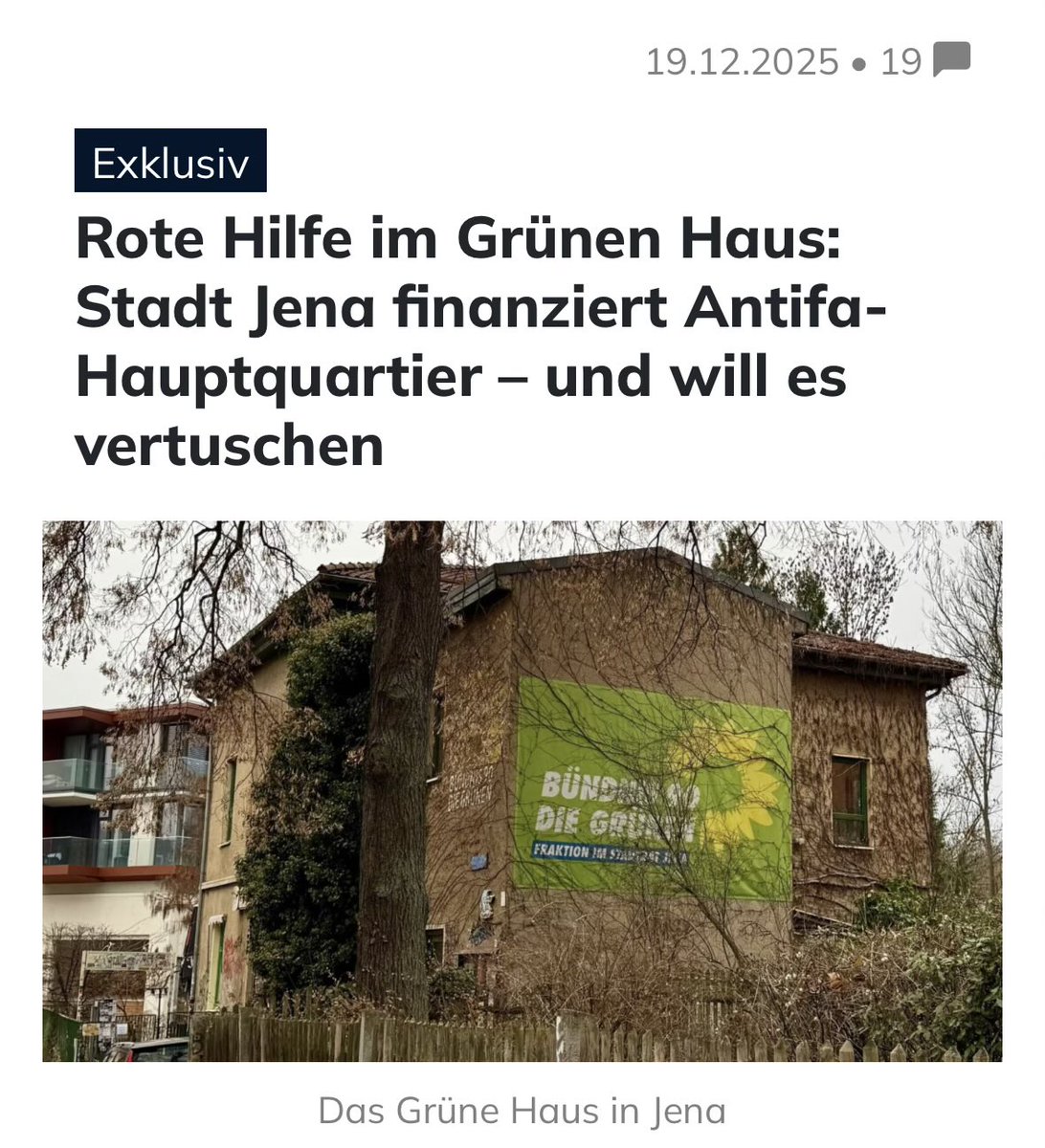 queru_lant's tweet image. Die Stadt Jena finanziert seit Jahren einen Treffpunkt der linksextremen Antifa. Trotz Beweisen leugnet dies die Stadtverwaltung und versucht den Steuergeldfluss zu vertuschen.

Der Thüringer Verfassungsschutz schreibt in seinem jüngsten Bericht:

„Szenetypische Anlaufstellen…