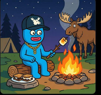 Ramesh25292's tweet photo. @DataHaven_xyz Imagine rocking a gold chain at Camp Haven, roasting marshmallows to perfection under the stars, with cookies and chocolate ready—even the moose can’t resist this delicious scene! https://t.co/opnZAfNPIB