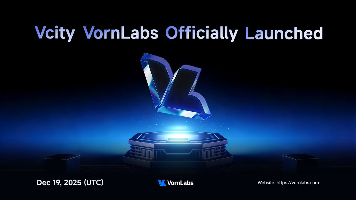Vorn_Labs's tweet photo. Breaking News! Vcity VornLabs goes live on Dec 19, 2025 (UTC)—compliant and trusted, helping users, devs &amp; partners understand and enter the public blockchain ecosystem more easily at a glance.

Details 👇
https://t.co/0JOTdEvO9M
https://t.co/LpdIJAPo7y
#VornLabs #Vcity.app https://t.co/dl4ZuTGUT8