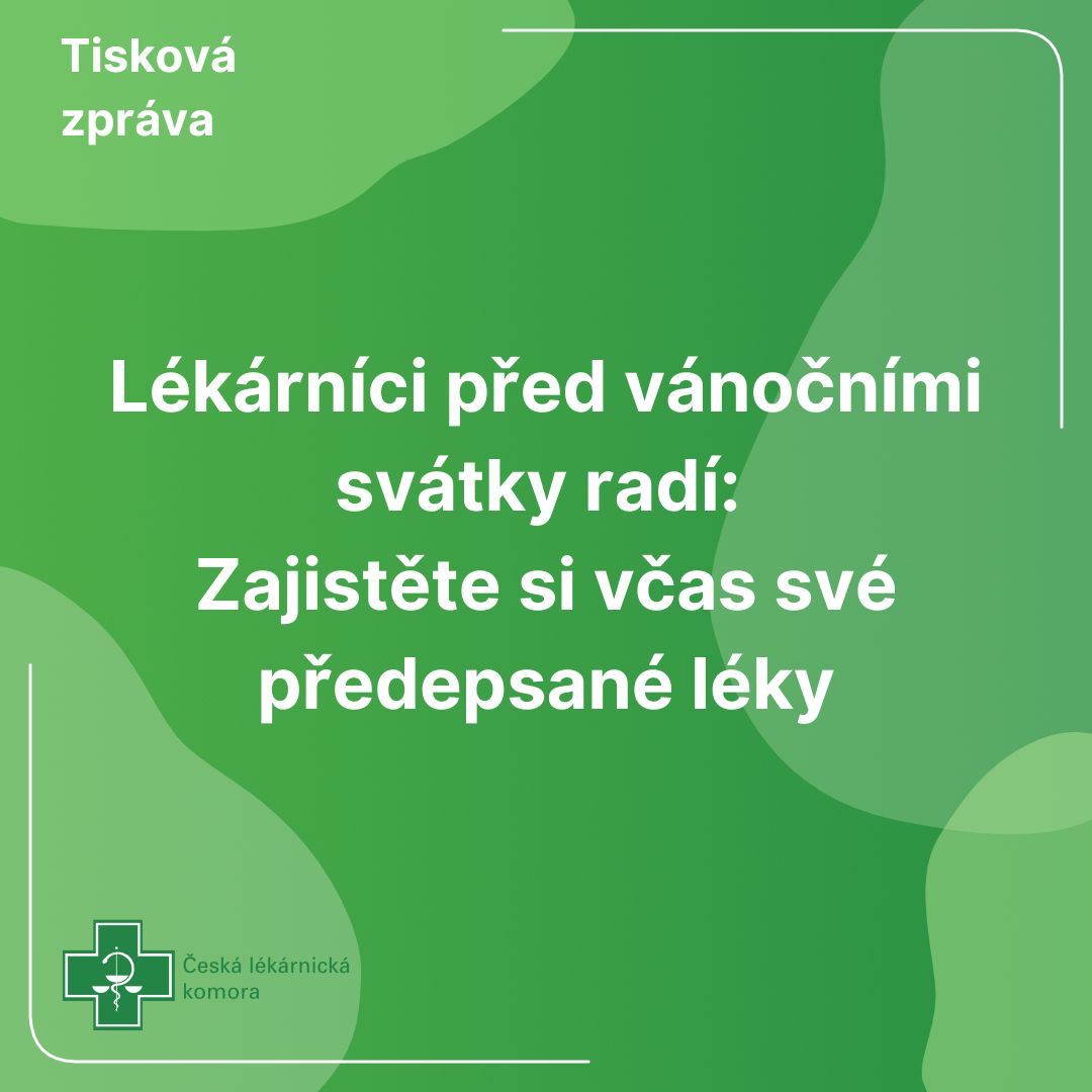 🎄Vánoce = čas, kdy lidé často zapomenou své chronické léky.
Bez receptu jim ale lékárník dnes pomoci nemůže.
👉 Řešením je mimořádný výdej – bezpečný, kontrolovaný a běžný ve 13 zemích EU.
Lékárníci jsou připraveni. Legislativu je třeba změnit.<a href="/ZdravkoOnline/">Ministerstvo zdravotnictví</a> 
Více v tiskové