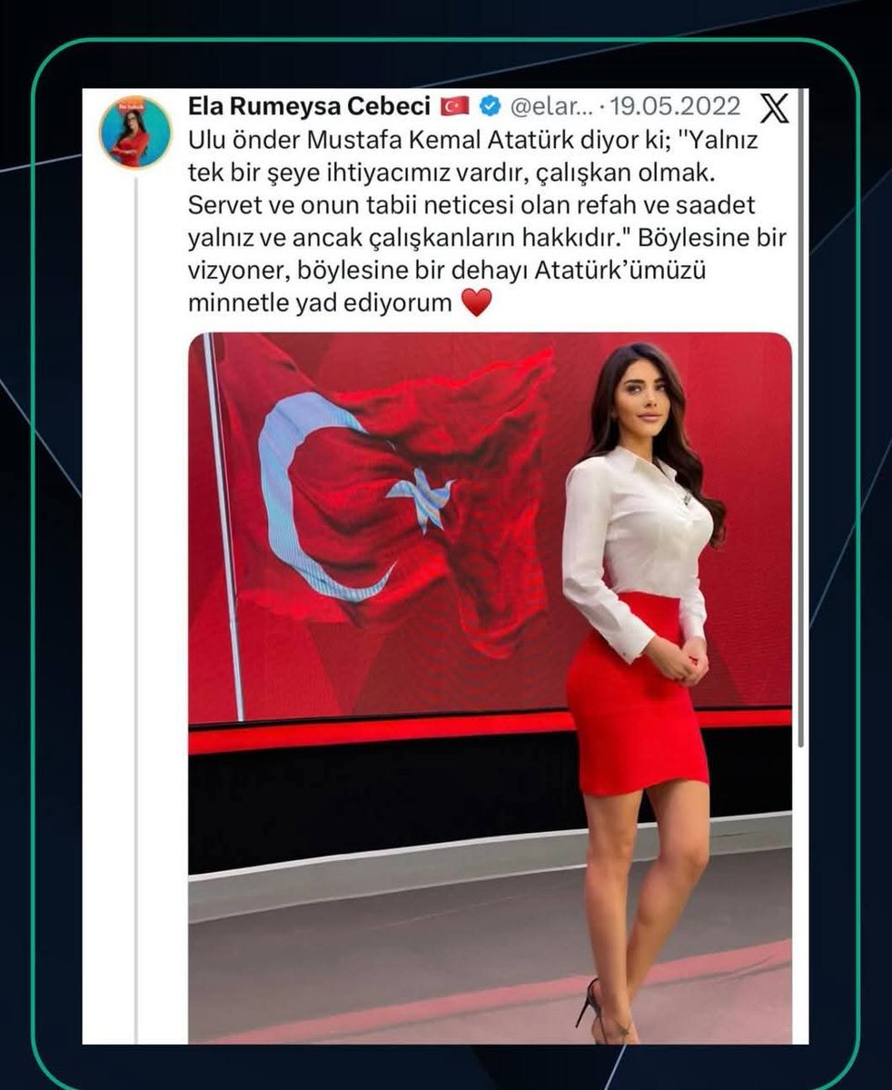 figenozenn's tweet photo. Şu Atatürkçü Kemalist ve kokain düşkünü ,
Ela Rumeysa Cebeci'yi günlerdir "muhafazakar AK Partili" diye topluma sunuyorlar, birçok insan da buna inanıyor.

Ela Rümeysa Cebeci tam bir CHP'li Kemalist.👇👇 https://t.co/5AshpCzO4F