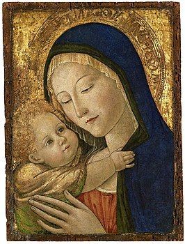 RamellaUgo's tweet image. Maria con le palpebre socchiuse tiene in braccio il Bambino. Piccolo dipinto ad uso devozionale. Un sogno,un incanto bellissimo. Neroccio di Bartolomeo de Landi. Madonna col Bambino 1490.