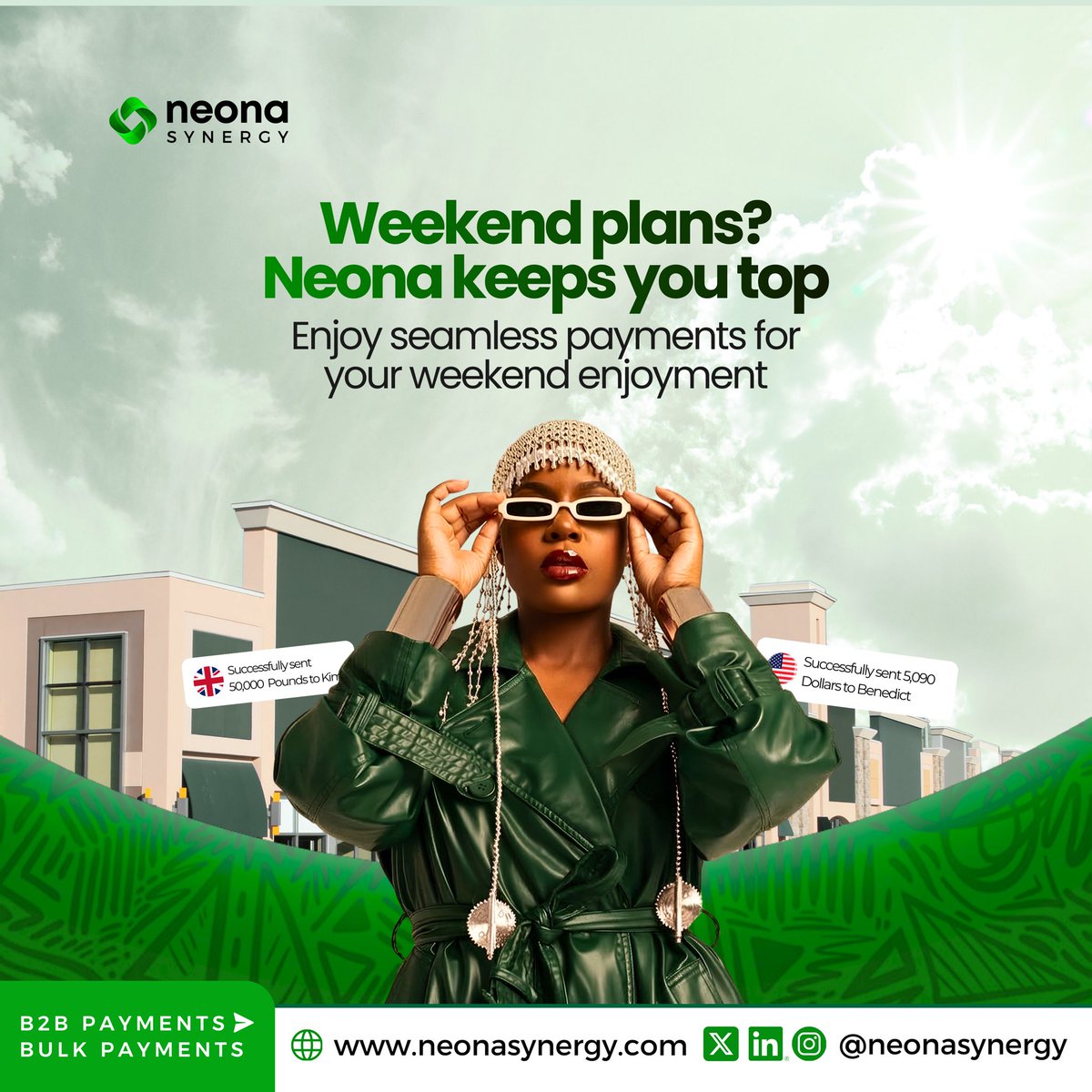 Enjoy your weekend, we’ll handle the payments, Visit us at neonasynergy.com for more headlines.