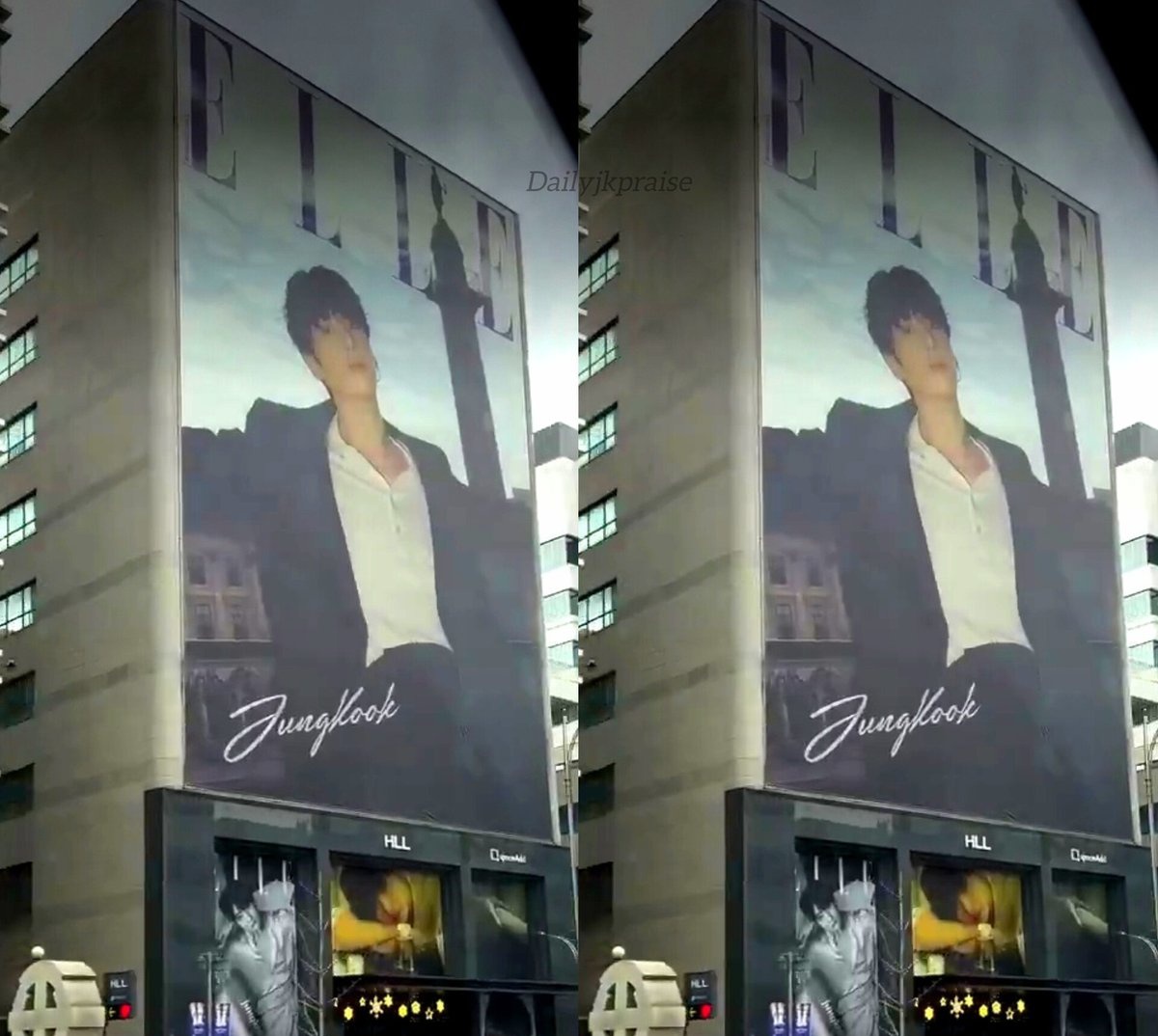 Jungkook is shining in a HUGE ELLE BILLBOARD in Seoul! This is so beautiful.. our global and national South Korea pride ♥︎