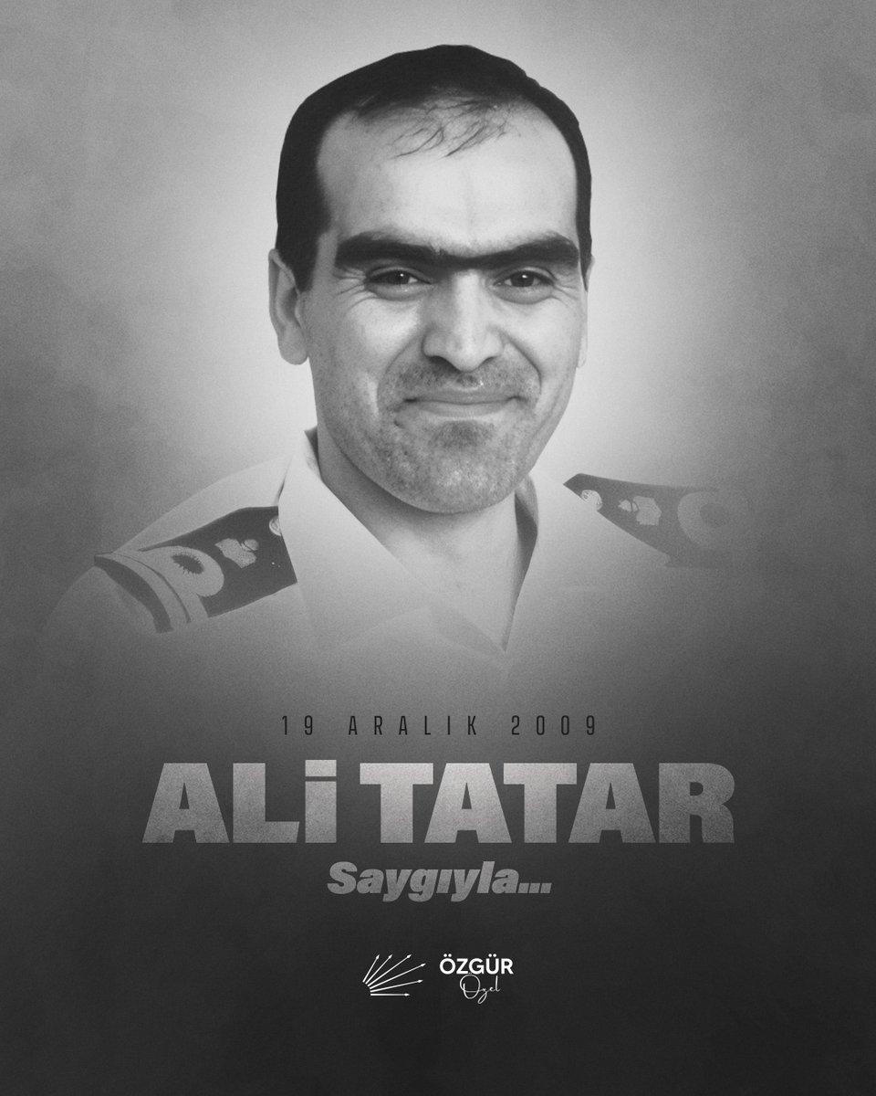 Karanlık kumpaslara boyun eğmeyen, şerefini ve onurunu her şeyin üzerinde tutan FETÖ kumpas şehidi Ali Tatar'ı aramızdan ayrılışının 16’ncı yılında saygıyla anıyorum.

Kumpas mağdurları için, Ali Tatar için adalet yerini bulana kadar bu kara düzenle mücadeleye devam edeceğiz.