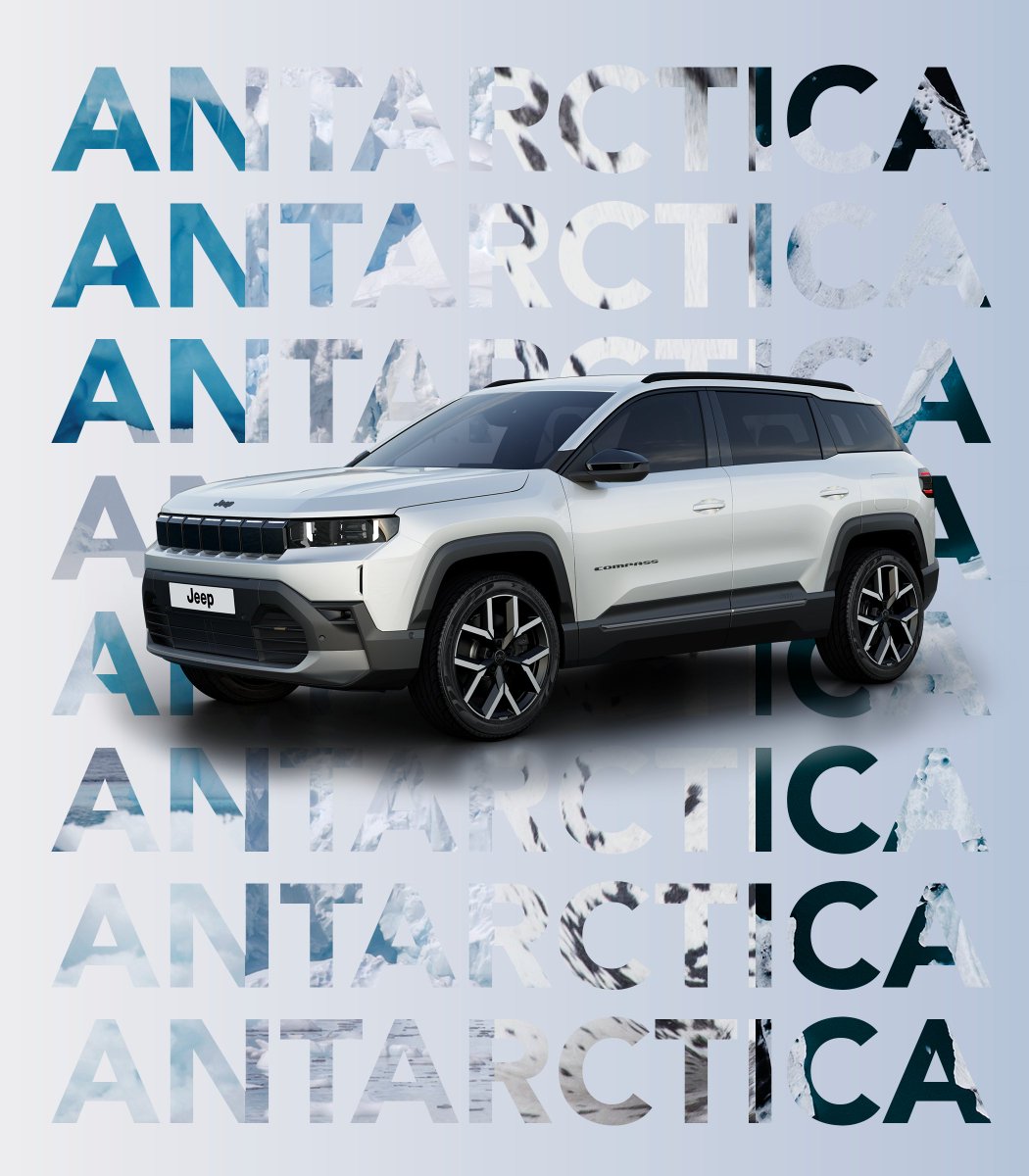 Distese di neve infinite. ​
La colorazione Antarctica di Nuova Jeep® Compass richiama la purezza glaciale, in un ambiente dove la natura domina e il freddo si fa sentire.​
#Jeep #JeepCompass​ #Adventure​ #Freedom