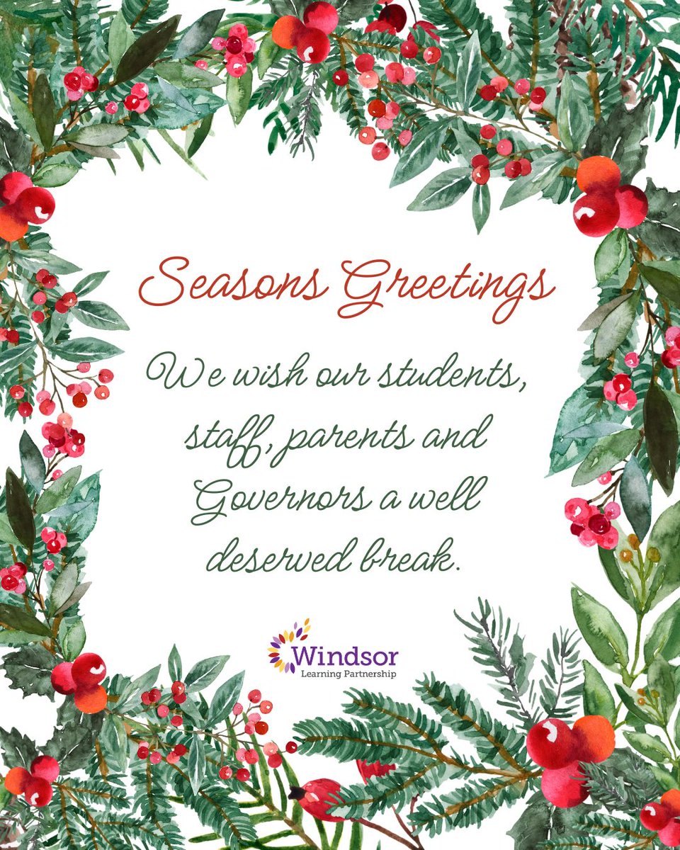 WindsorLearning's tweet image. We look forward to welcoming you all back in the new year.