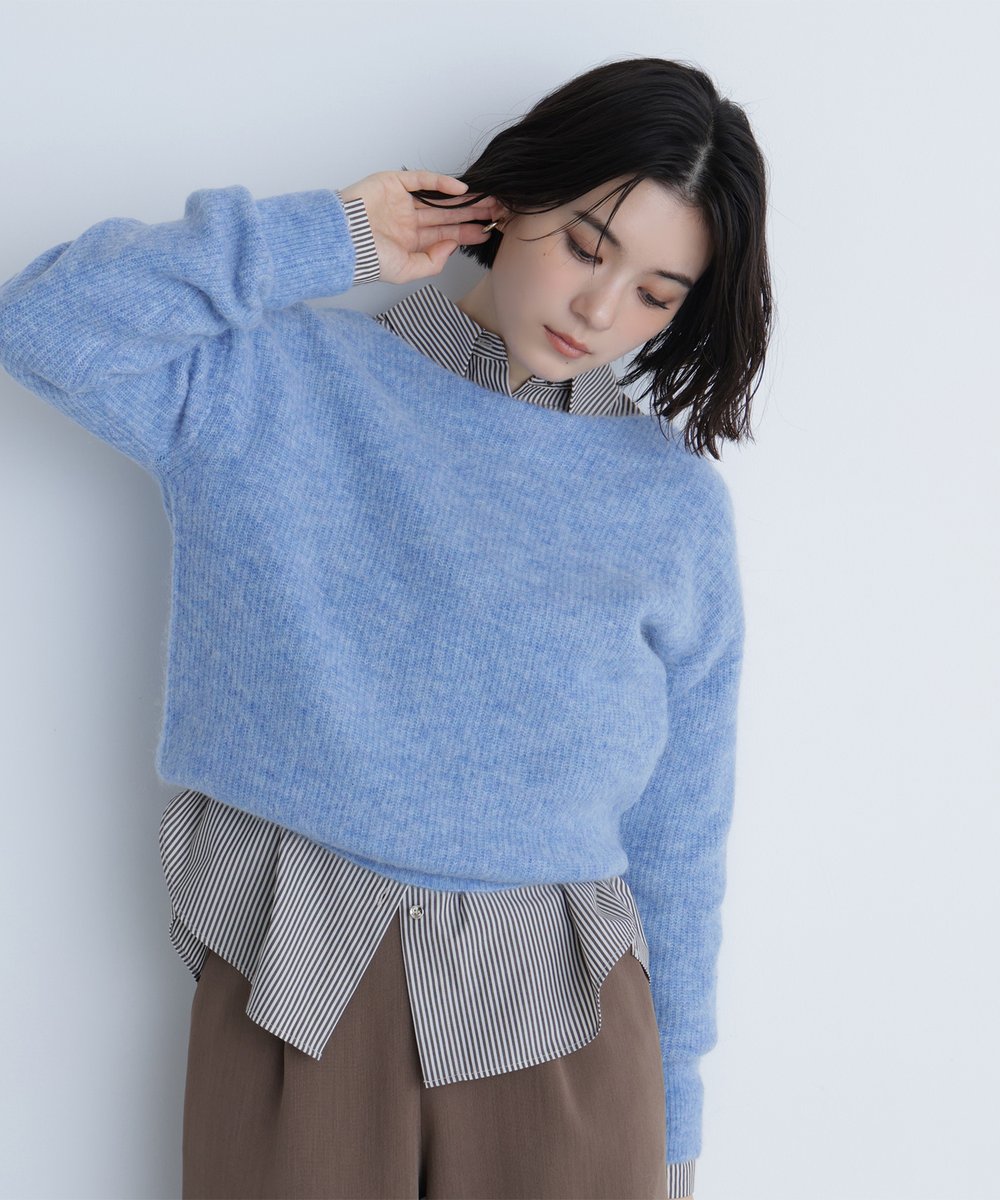 For Me from me わたしへのご褒美ニット ✓アルパカ混クルーネック