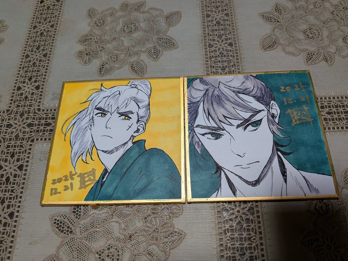 色紙でけた〜！！！！！！最後の2枚でやっとこさアナログのコツを掴ん