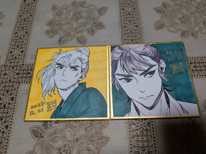 色紙でけた〜!!!!!!最後の2枚でやっとこさアナログのコツを掴んできた気がする…!!!ということで当日は6枚豆色紙があります!!やった〜!!!!!🥳🥳🥳🥳🥳 