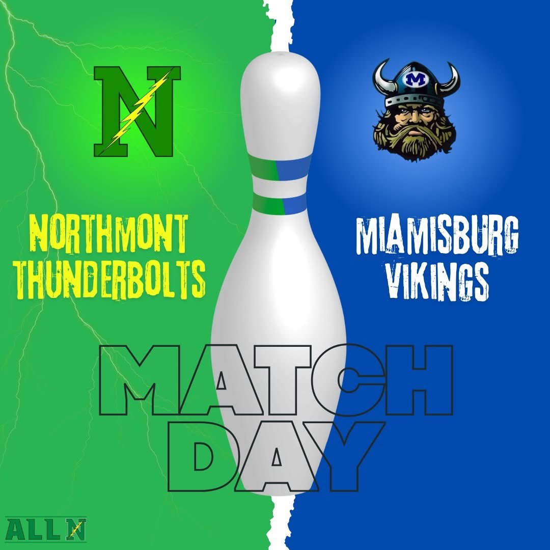 Match Day!
Your Northmont Thunderbolts⚡️travel to Poelking South Lanes to take on the Miamisburg Vikings today. 
Pins start falling @ 4:00.
Let’s Roll⚡️🎳
#bolts2day #bolts4life #NorthmontThunderbolts #BeGreat #BOLTS #GWOC