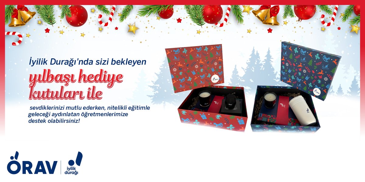 Yeni yıl, paylaşınca güzel. ✨

ÖRAV yılbaşı hediye setleriyle mutluluğu çoğaltıyor, eğitimin gücünü birlikte büyütüyoruz.

Bu yılbaşında hediyeniz, eğitime dokunan anlamlı bir iyiliğe dönüşsün.

Hediye setlerimizi keşfetmek için👉oraviyilikduragi.org.tr/yilbasi

#ÖRAV #ÖRAVGibiYap