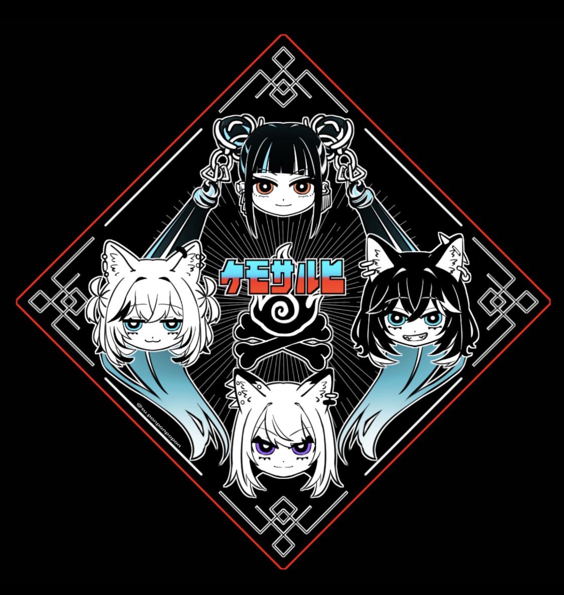 ケモパ用に春猿火✖️KMNZのステッカーを作ったよ！（2回目） 僕は現地