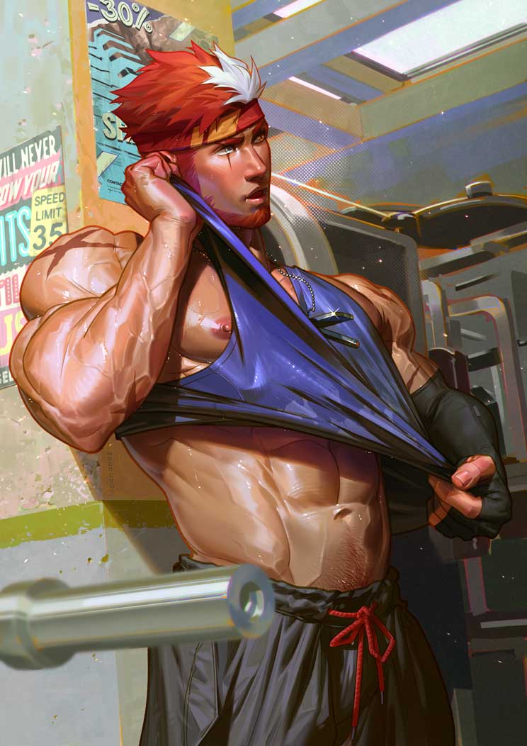 -After Workout - 👀
Comm for <a href="/ryuugendrake/">Ryuugen Ch. 龍玄ドレイク 🗡️</a>