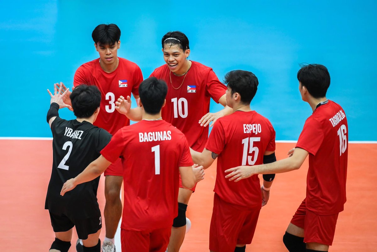 tj_canino's tweet image. 📊STATISTICS 🆚 🇻🇳VIET
[3-2]

🇵🇭 ESPEJO, Marck
30 points (25 atks, 3 blks, 2 aces)
55.56% success rate

🇵🇭 ORDIALES, Leo
20 points (17 atks, 2 blks, 1 ace)
47.22% success rate

🇵🇭 BAGUNAS, Bryan
19 points (14 atks, 5 blks)
37.84% success rate

🏐 | #SEAGames2025