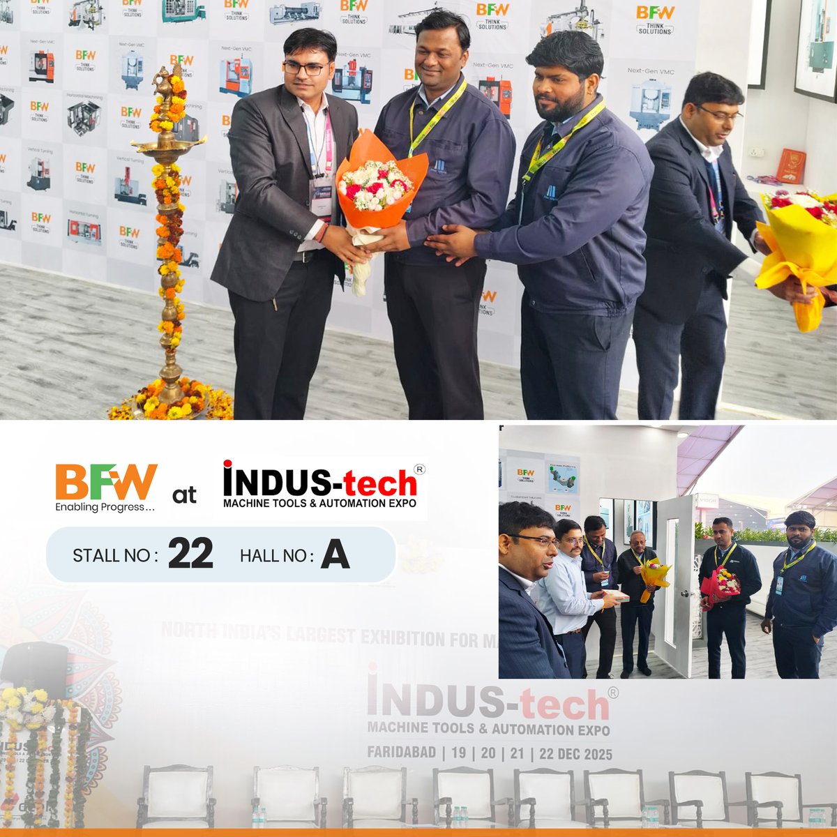 B_F_W_India's tweet image. Great interactions underway at 𝐈𝐍𝐃𝐔𝐒-𝐭𝐞𝐜𝐡 𝐄𝐱𝐩𝐨, 𝐅𝐚𝐫𝐢𝐝𝐚𝐛𝐚𝐝.

We are delighted to welcome 𝐌𝐫. 𝐏𝐮𝐧𝐞𝐞𝐭 𝐕𝐢𝐧𝐚𝐲𝐚𝐤, 𝐌𝐚𝐧𝐚𝐠𝐢𝐧𝐠 𝐃𝐢𝐫𝐞𝐜𝐭𝐨𝐫, 𝐀𝐦𝐚𝐫 𝐔𝐝𝐲𝐨𝐠, along with his team at the BFW stall during the ongoing expo.

#IndusTech #BFW