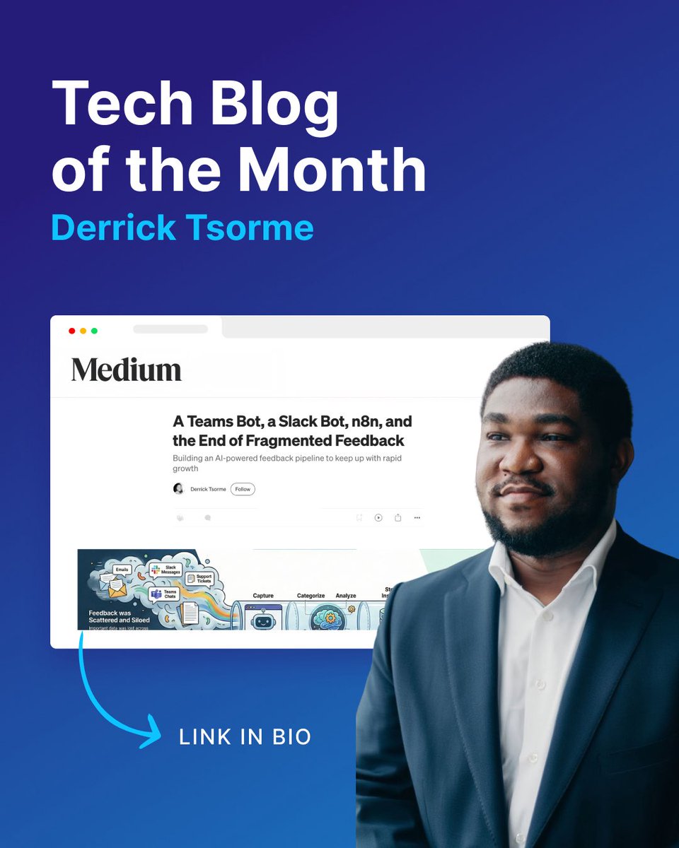 uxderrick's tweet image. Almost six months ago I joined a new team as product designer. 

In that time I've done everything from product design to graphic design to infographics even to building prototypes in code.

As part of things I've worked on, I built a feedback automation pipeline to help us…