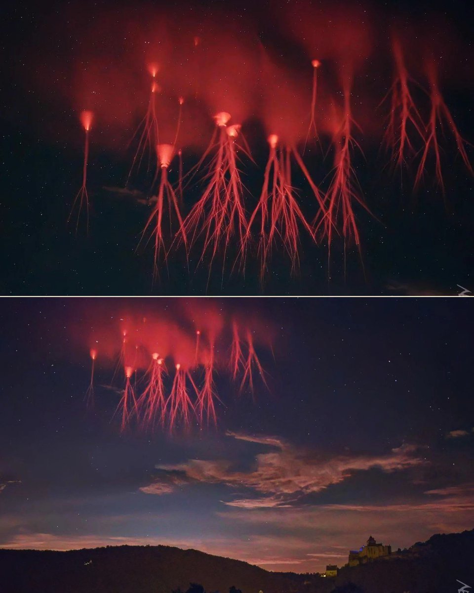 MAstronomers's tweet image. You are looking at one of the most mysterious weather phenomena on Earth: Red Sprites
