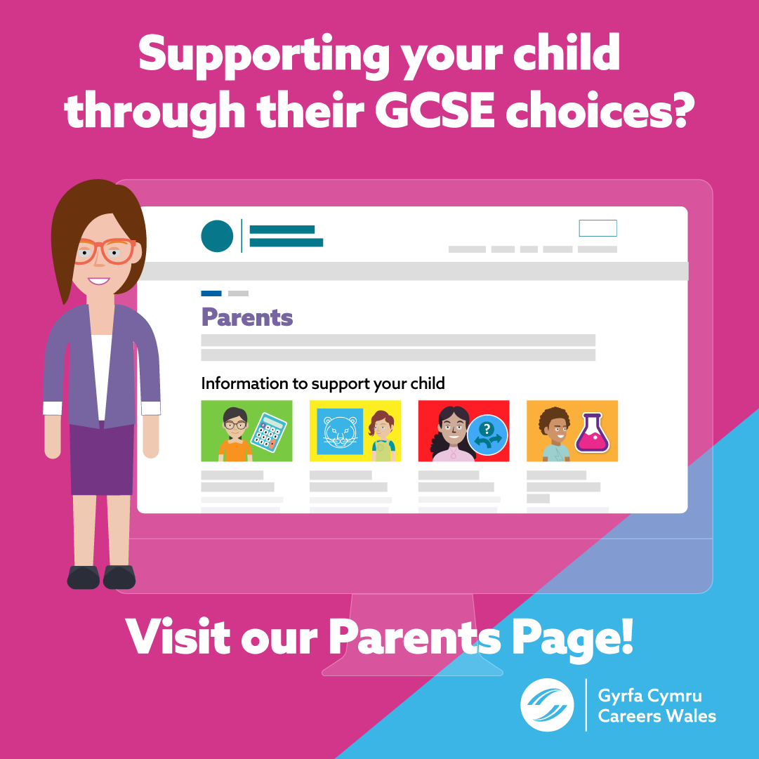 CareersWales's tweet photo. Parents! Is your child choosing subject options this year? 🙌 

Find advice, resources and expert guidance on our parents’ webpage to help them make informed choices 👉https://t.co/Kz7IVaqIyS

#SubjectOptions #CareersWales https://t.co/zozehctrbg