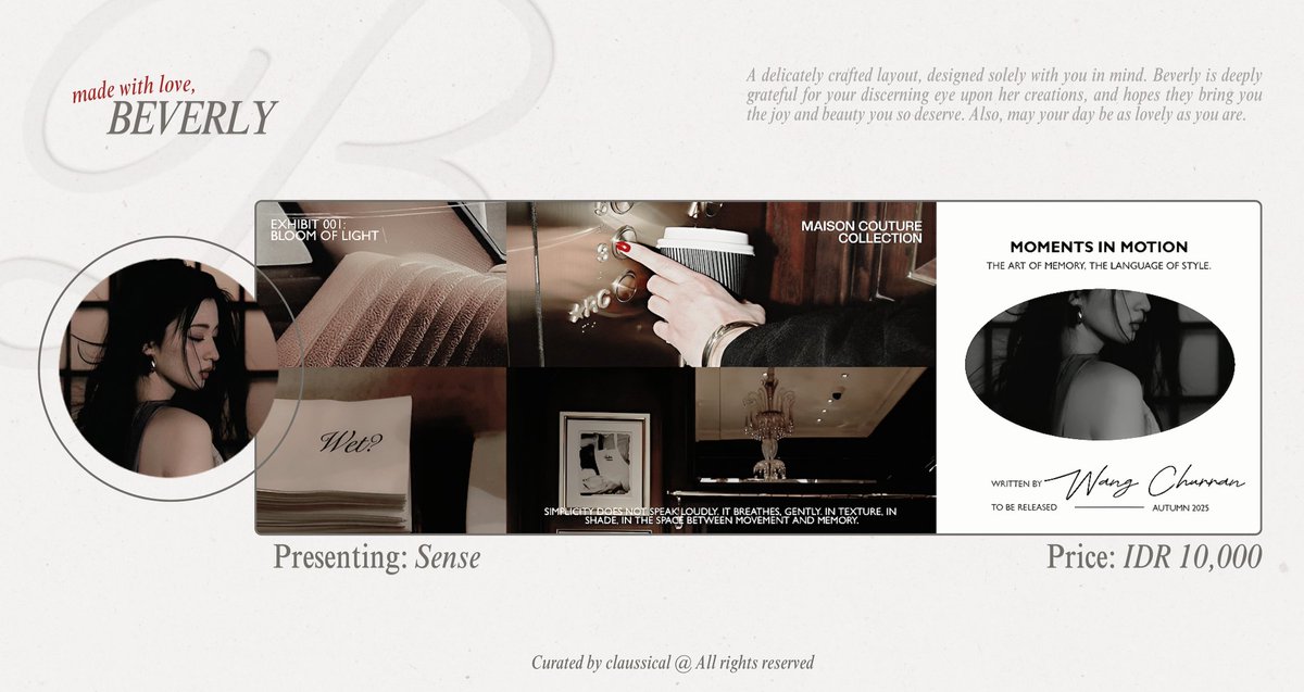 claussical's tweet image. Any interaction or repost would mean so much for me, thank you! 

Good Friyay good pipols! Sense ready stock layout is back, this time starring Kim Jennie and Wang Churan as the muse—both it girls, both stunning. Kindly message me if you fancy them! #zonauang